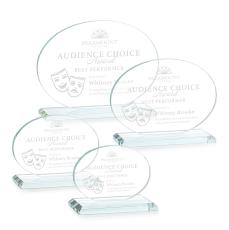 Austin Clear (Horiz) Circle Crystal Award - Crystal Awards