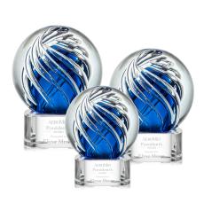 Genista Clear on Paragon Base Spheres Glass Award - Modern Awards