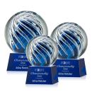 Genista Blue on Robson Base Spheres Glass Award