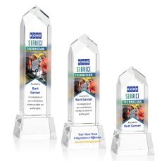 Clarington Full Color Clear on Base Obelisk Crystal Award - Full Color Awards