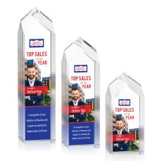 Clarington Tower Full Color Obelisk Crystal Award - Full Color Awards