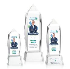 Bloomington Full Color Clear on Base Obelisk Crystal Award - Full Color Awards
