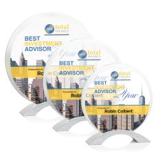 Dunlap Full Color Circle Crystal Award - Full Color Awards