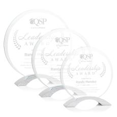 Dunlap Circle Crystal Award - Metal Awards