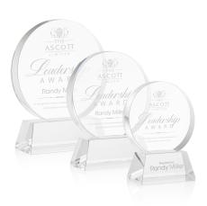 Glenwood Clear on Base Circle Crystal Award - Employee Awards