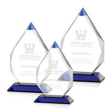 Granville Blue Arch & Crescent Crystal Award - Glass Awards