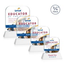 App Full Color White on Newhaven Crystal Award - Crystal Awards