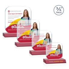 App Full Color Red Crystal Award - Glass Awards