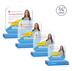 App Full Color Sky Blue Crystal Award - Crystal Awards