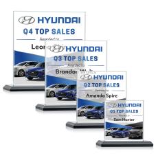 Cardiff Full Color Black Crystal Award - Crystal Awards