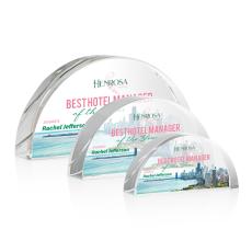 Cheltenham Full Color Arch & Crescent Crystal Award - Crystal Awards