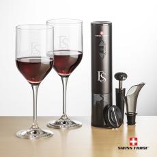 Swiss Force Opener Set & Belmont Wine - Corporate Recognition Gifts