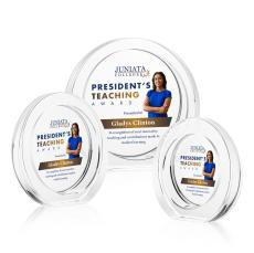 Templeton Full Color Circle Crystal Award - Crystal Awards