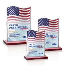 Unity Full Color Red Abstract / Misc Crystal Award - Full Color Awards