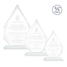 Hawthorne White Arch & Crescent Crystal Award - Corporate Awards