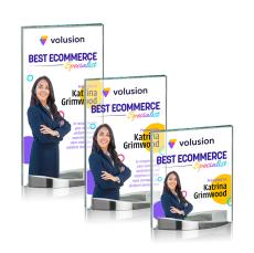 Salerno Full Color Rectangle Crystal Award - Full Color Awards