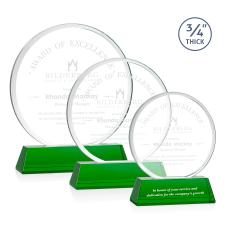 Blackpool Green on Newhaven Circle Crystal Award - Glass Awards