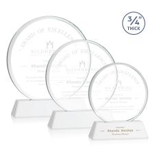 Blackpool White on Newhaven Circle Crystal Award - Crystal Awards