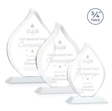 Worthington White Flame Crystal Award - Crystal Flame Awards