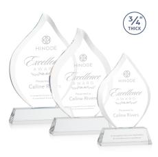 Worthington Clear on Newhaven Base Flame Crystal Award - Corporate Awards