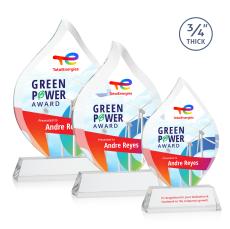 Worthington Full Color Clear on Newhaven Flame Crystal Award - Corporate Awards
