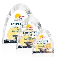 Omega Full Color Arch & Crescent Crystal Award - Corporate Awards