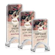 Ravel Full Color Rectangle Crystal Award - Metal Awards