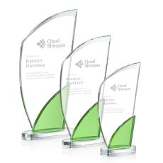 Oakland Sail Crystal Award - Glass Awards