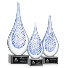 Kentwood Black on Hancock Base Glass Award - Glass Awards