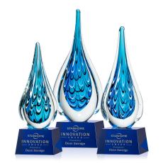 Worchester Blue on Robson Base Glass Award - Glass Awards
