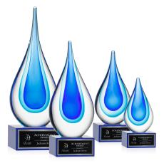 Marseille on Hancock Base - Blue - Art Glass Awards