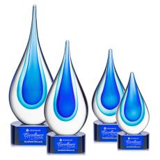 Marseille on Paragon Base - Blue - Glass Awards
