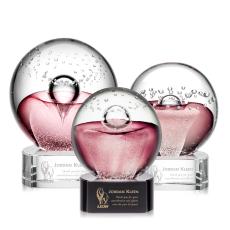 Jupiter Clear on Paragon Base Spheres Glass Award - Art Glass Awards