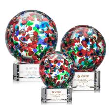 Fantasia Clear on Paragon Base Spheres Glass Award - Corporate Awards