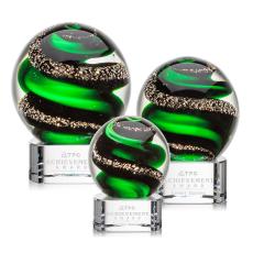 Zodiac Clear on Paragon Base Spheres Glass Award - Art Glass Awards