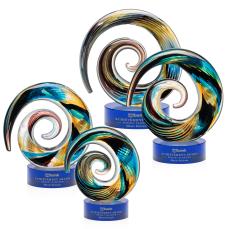 Nazare Blue on Stanrich Circle Glass Award - Modern Awards