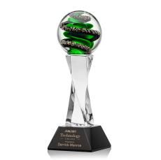 Zodiac Black on Langport Base Spheres Glass Award - Modern Awards