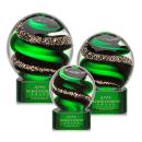 Zodiac Green on Paragon Base Spheres Glass Award