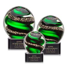 Zodiac Black on Paragon Base Spheres Glass Award - Modern Awards
