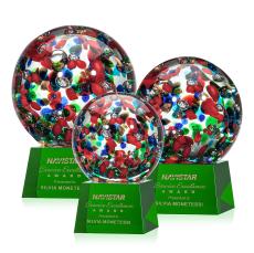 Fantasia Green on Robson Base Spheres Glass Award - Modern Awards