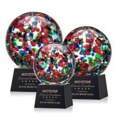 Fantasia Black on Robson Base Spheres Glass Award - Modern Awards
