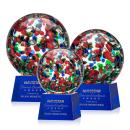 Fantasia Blue on Robson Base Spheres Glass Award