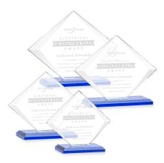 Griffith Blue Crystal Award - Colored Crystal