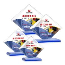 Griffith Full Color Blue Crystal Award - Corporate Awards