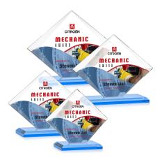 Griffith Full Color Sky Blue Crystal Award - Full Color Awards