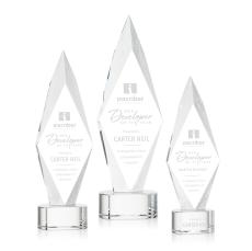 Manilow Clear on Paragon Base Crystal Award - Crystal Awards