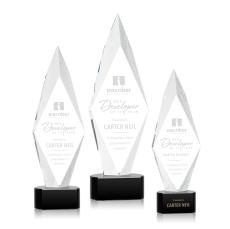 Manilow Black on Paragon Base Crystal Award - Crystal Awards