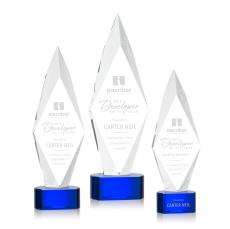 Manilow Blue on Paragon Base Crystal Award - Glass Awards
