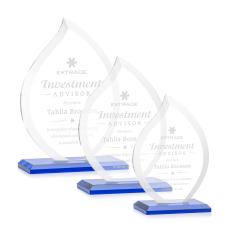 Nestor Blue Flame Crystal Award - Glass Awards