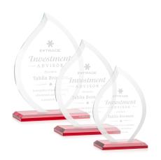 Nestor Red Flame Crystal Award - Glass Awards
